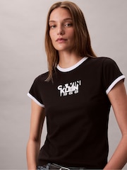 Calvin Klein Black 1968 Logo Graphic Baby T-Shirt - Image 4 of 5