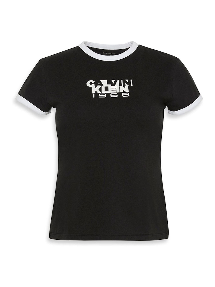 Calvin Klein Black 1968 Logo Graphic Baby T-Shirt - Image 5 of 5 Calvin Klein Black 1968 Logo Graphic Baby T-Shirt - Image 5 of 5