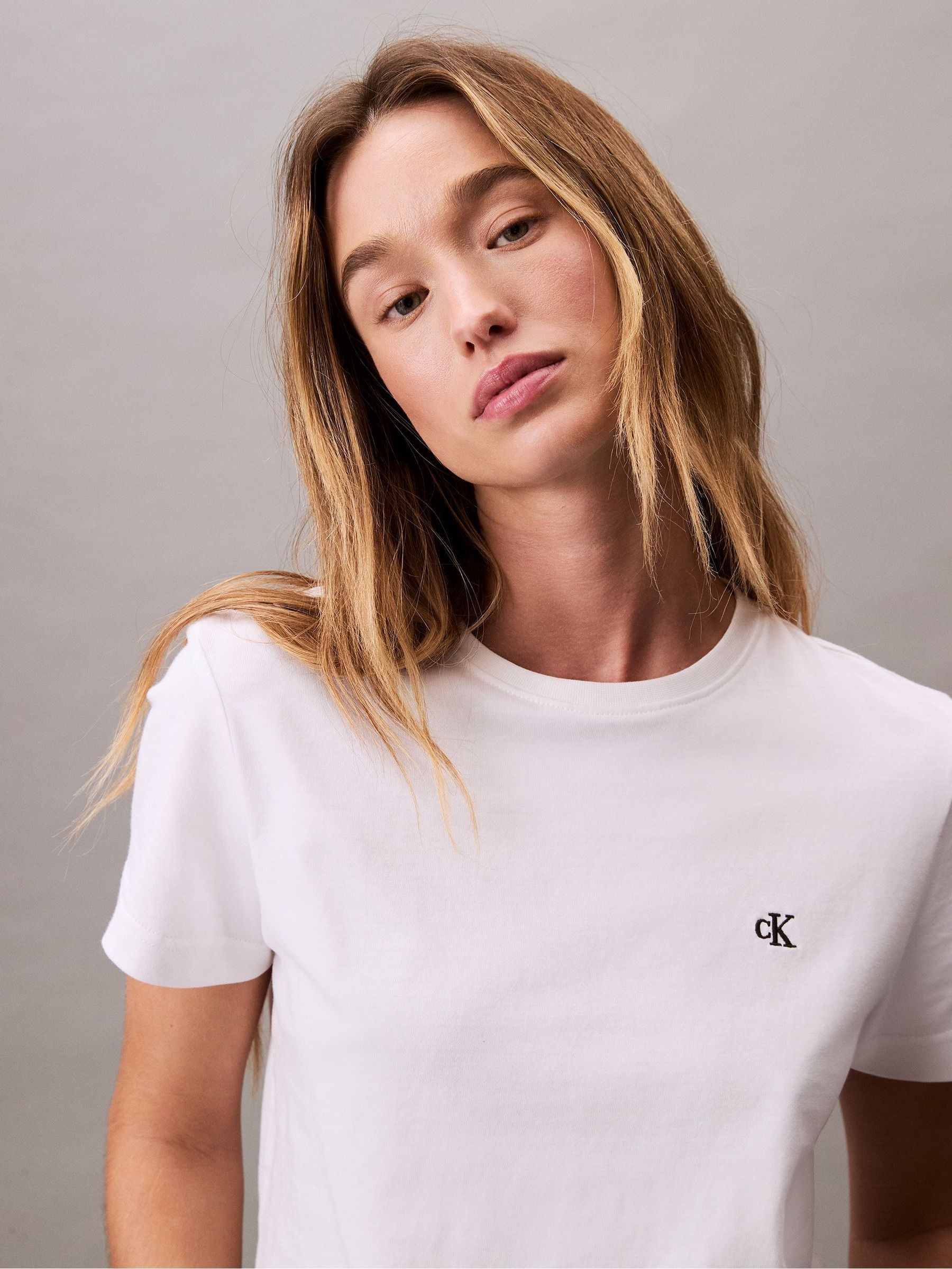 Buy Calvin Klein White Monogram Logo Relaxed T-Shirt from Next USA