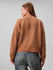 Calvin Klein Brown Soft Ribbed Knit Jumper - Image 2 of 6