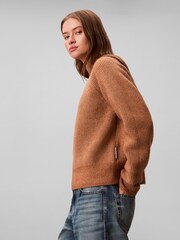 Calvin Klein Brown Soft Ribbed Knit Jumper - Image 5 of 6