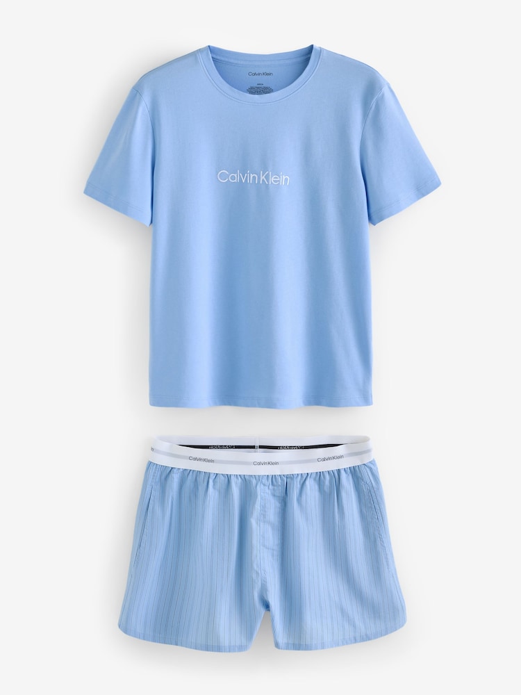 Calvin Klein Blue Shorts Pyjamas Set - Image 1 of 1