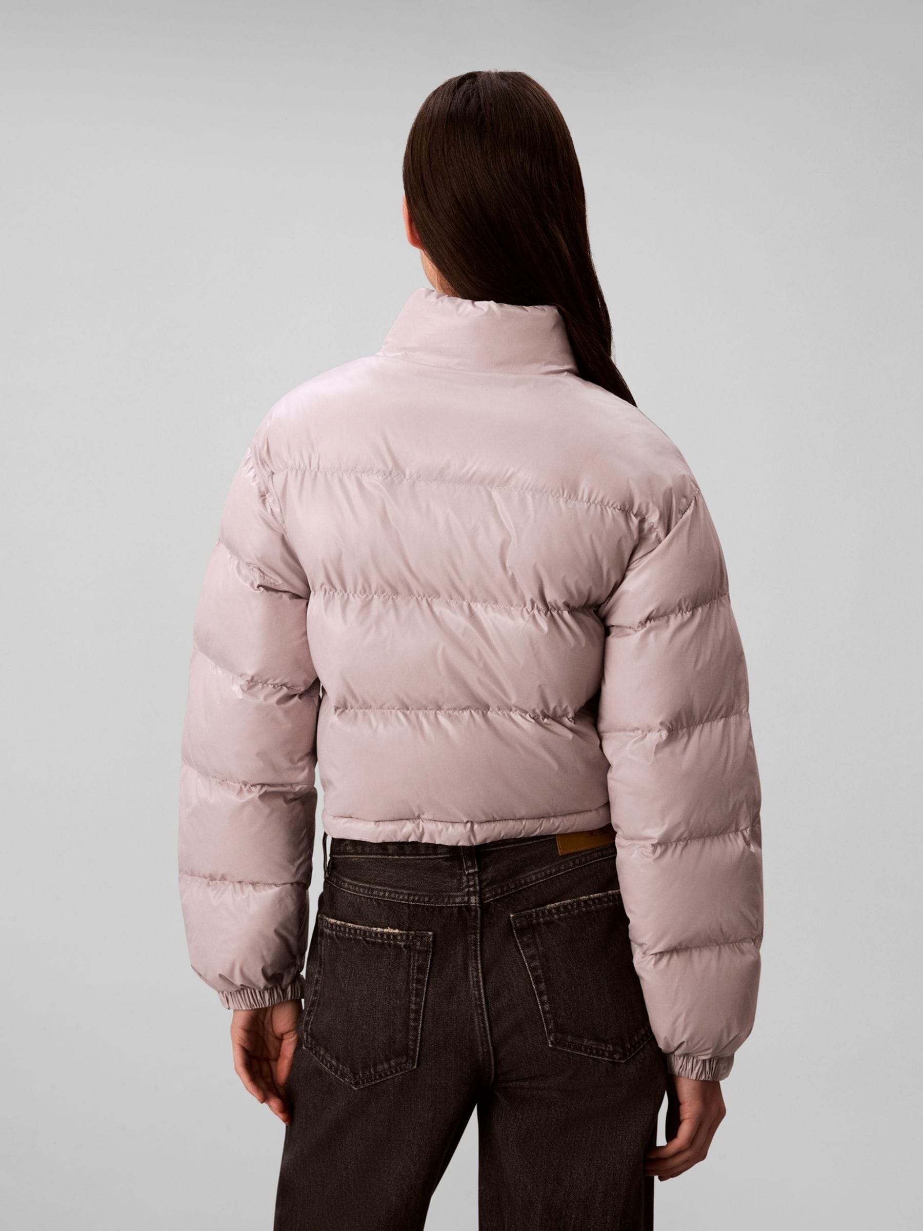 Buy Calvin Klein Pink Crop Puffer Jacket from Next USA