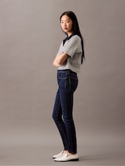 Calvin Klein Blue Mid Rise Skinny Jeans - Image 2 of 6