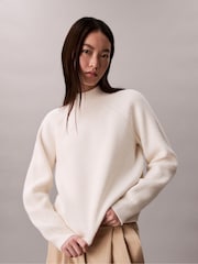 Calvin Klein Brown Neutral Soft Ribbed Knit Jumper - Image 4 of 7