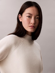 Calvin Klein Brown Neutral Soft Ribbed Knit Jumper - Image 5 of 7