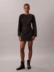 Calvin Klein Black Long Sleeve Denim Mini Dress - Image 2 of 7