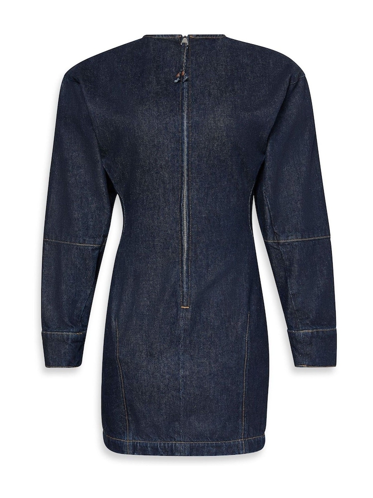 Calvin Klein Black Long Sleeve Denim Mini Dress - Image 7 of 7 Calvin Klein Black Long Sleeve Denim Mini Dress - Image 7 of 7