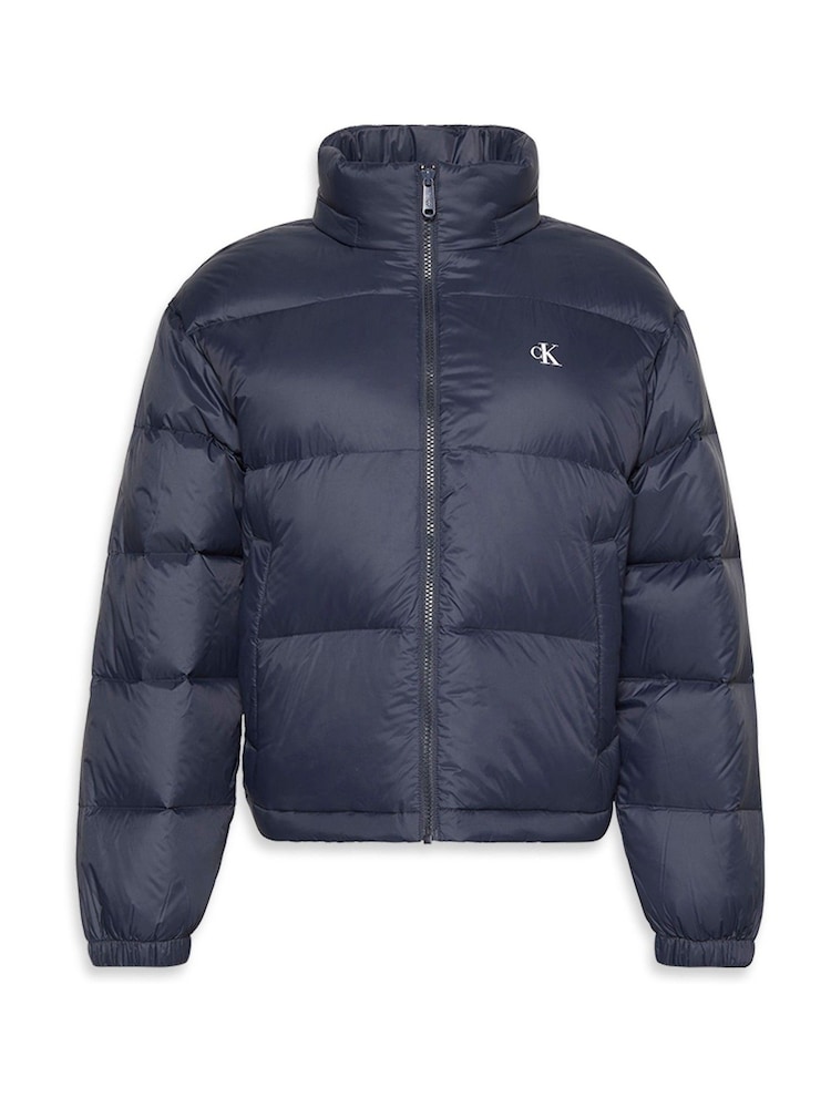 Calvin Klein Blue Short Down Puffer Jacket - Image 7 of 7 Calvin Klein Blue Short Down Puffer Jacket - Image 7 of 7