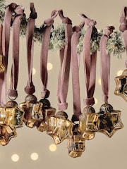 Nkuku Gold Sardi Star Christmas Baubles - Image 1 of 5