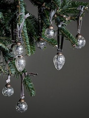Nkuku Set of 16 Silver Adisa Christmas Baubles Jar - Image 2 of 6