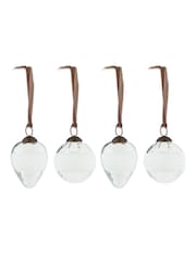 Nkuku Clear Anara Etched Christmas Baubles - Image 4 of 4