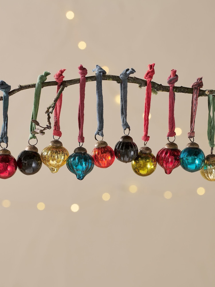 Nkuku Mixed Dew Drop Christmas Baubles - Image 1 of 5