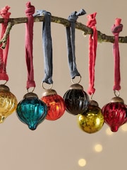 Nkuku Mixed Dew Drop Christmas Baubles - Image 3 of 5