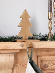 Nkuku Antique Brass Kotta Stocking Christmas Tree Holder - Image 1 of 4