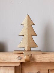 Nkuku Antique Brass Kotta Stocking Christmas Tree Holder - Image 2 of 4