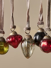 Nkuku Set of 16 Mixed Adisa Christmas Baubles Jar - Image 3 of 4