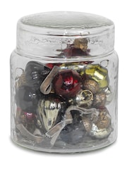 Nkuku Set of 16 Mixed Adisa Christmas Baubles Jar - Image 4 of 4