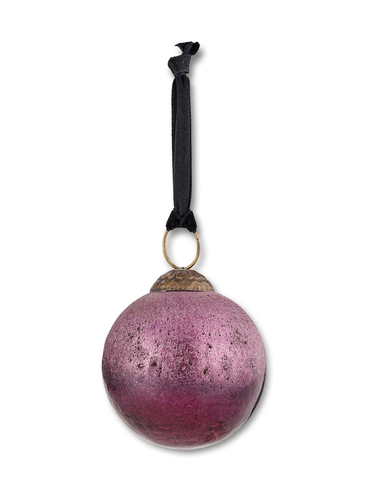 Nkuku Ruby Pannee Round Christmas Baubles - Image 3 of 3