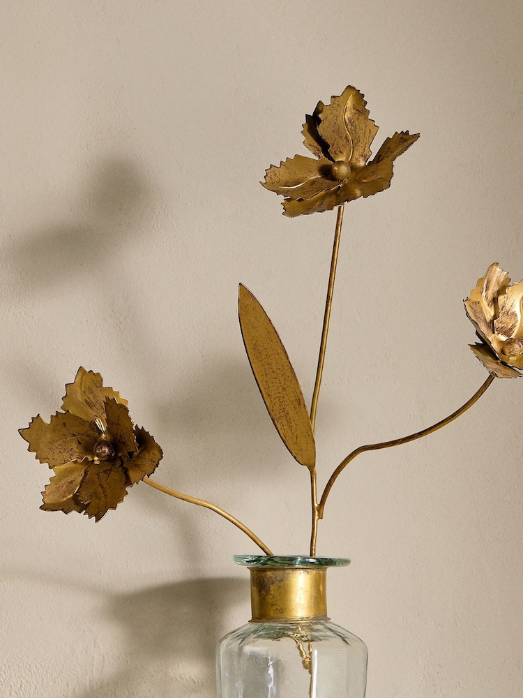 Nkuku Brass San Stem Floral Decoration - Image 1 of 3