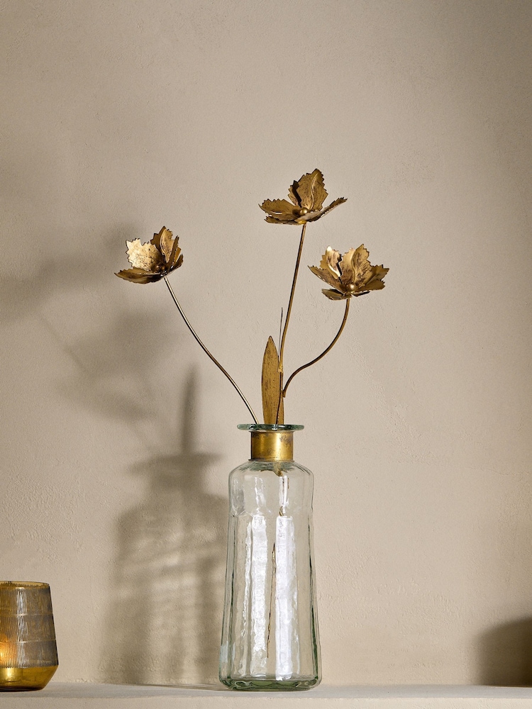 Nkuku Brass San Stem Floral Decoration - Image 2 of 3