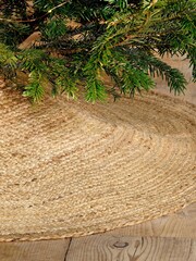 Nkuku Natural Buno Christmas Tree Skirt - Image 1 of 4