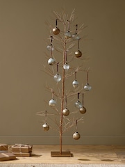 Nkuku Brass Charida Christmas Wire Tree - Image 2 of 5
