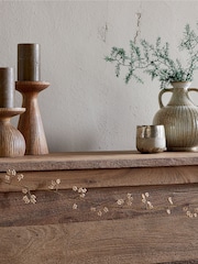 Nkuku Brass and Natural Tanu Mango Wood Beaded Christmas Garland - Image 1 of 4