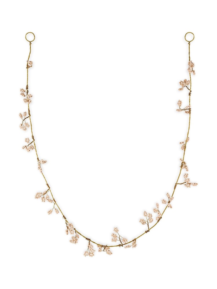 Nkuku Brass and Natural Tanu Mango Wood Beaded Christmas Garland - Image 4 of 4