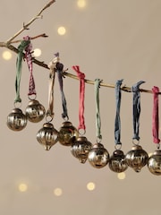 Nkuku Gold Dew Drop Christmas Baubles - Image 2 of 5