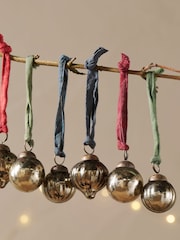 Nkuku Gold Dew Drop Christmas Baubles - Image 3 of 5