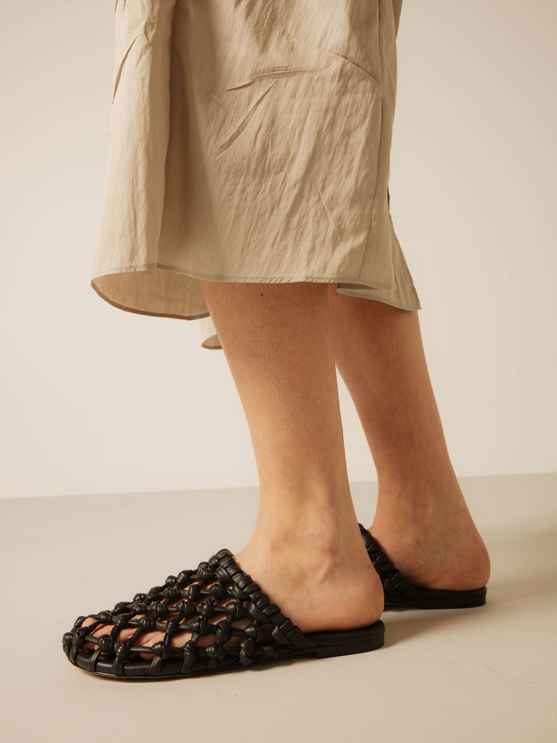 Buy Bronx Black Annaya Woven Leather Sandals from Next USA