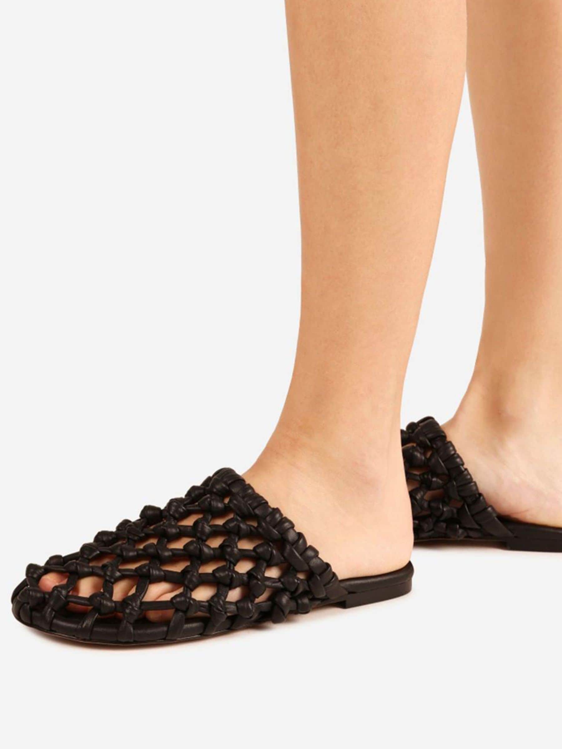 Buy Bronx Black Annaya Woven Leather Sandals from Next USA