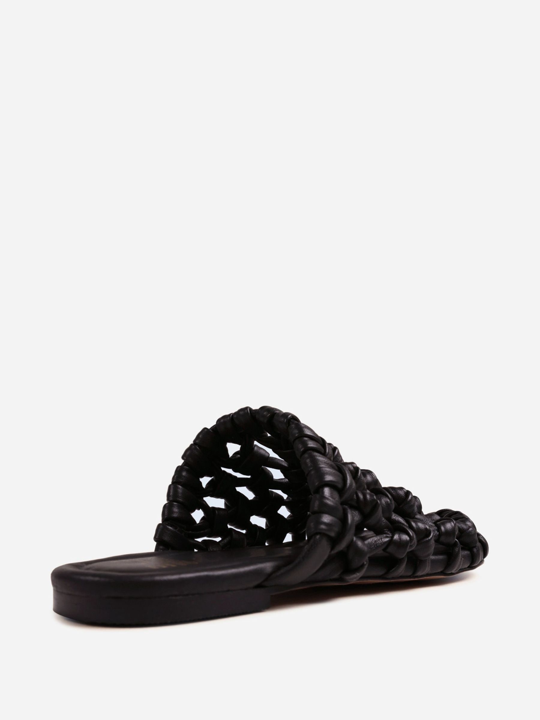 Buy Bronx Black Annaya Woven Leather Sandals from Next USA