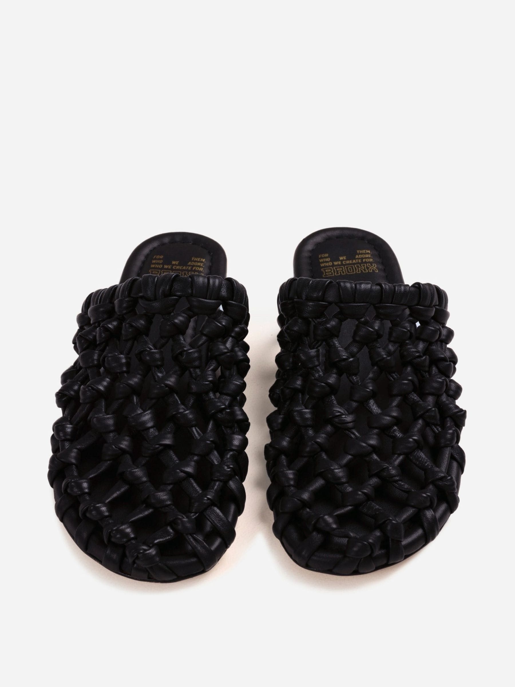 Buy Bronx Black Annaya Woven Leather Sandals from Next USA