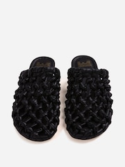 Bronx Black Annaya Woven Leather Sandals - Image 8 of 9