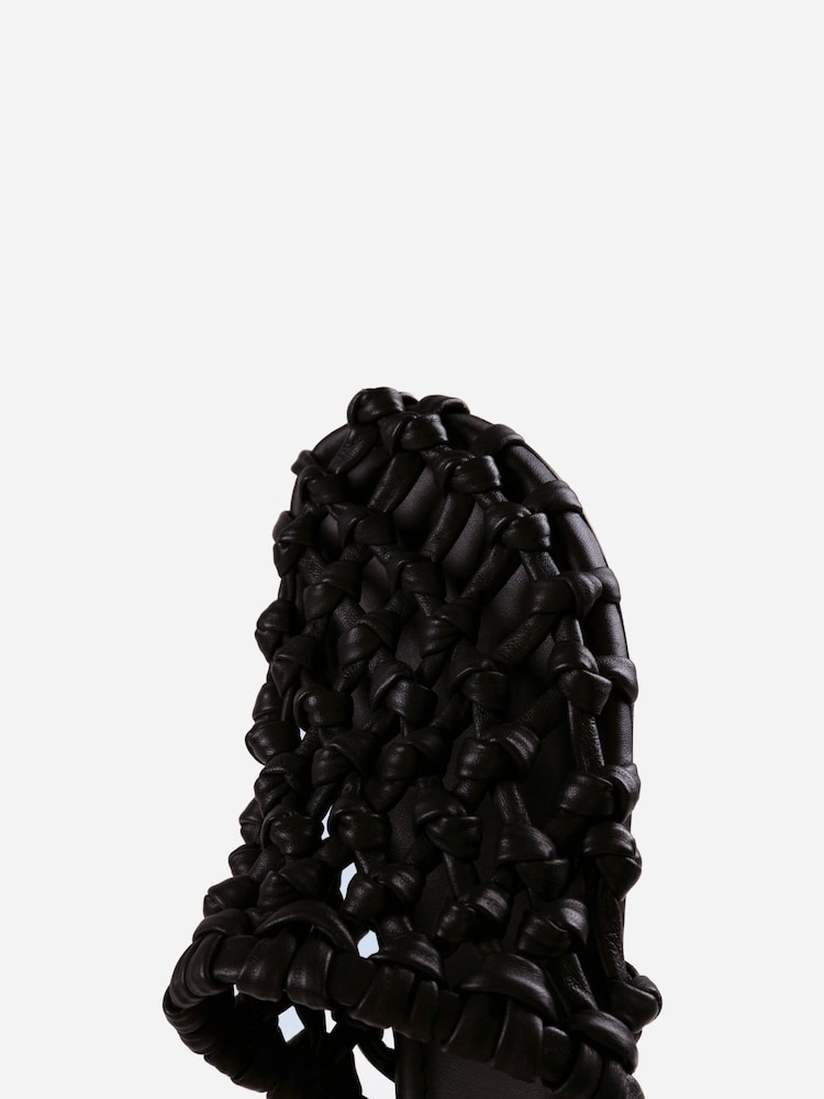 Bronx Black Annaya Woven Leather Sandals - Image 9 of 9 Bronx Black Annaya Woven Leather Sandals - Image 9 of 9