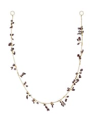 Nkuku Brass and Ruby Tanu Mango Wood Beaded Christmas Garland - Image 3 of 3