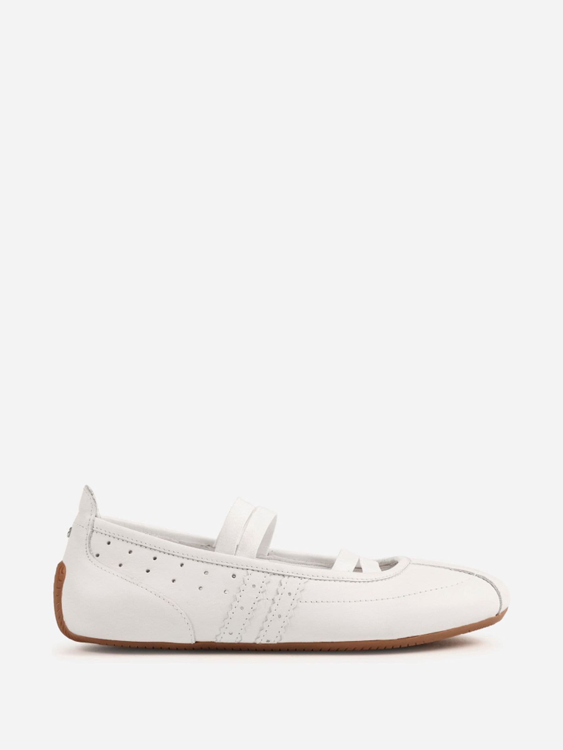 Buy Bronx White Zendaya Leather Strap Ballerina Shoes from Next Canada