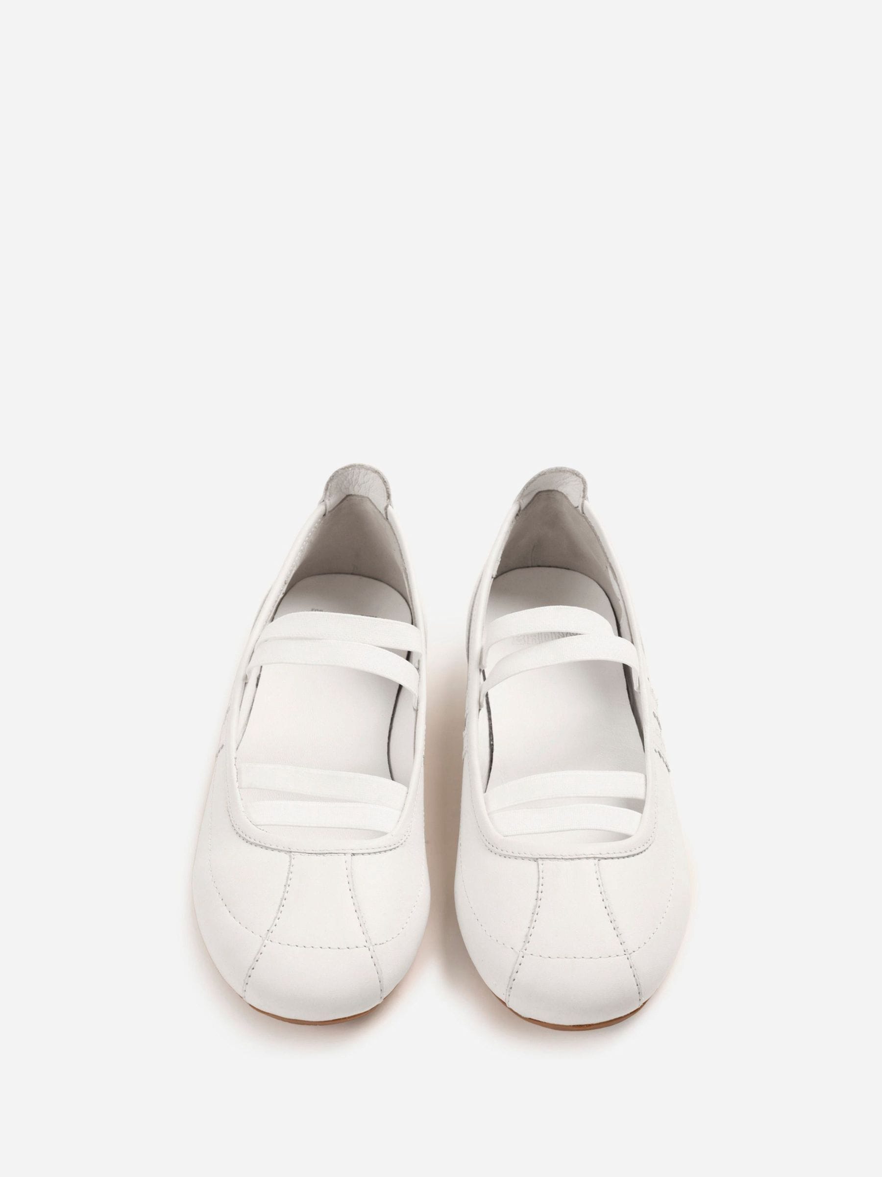 Buy Bronx White Zendaya Leather Strap Ballerina Shoes from Next USA