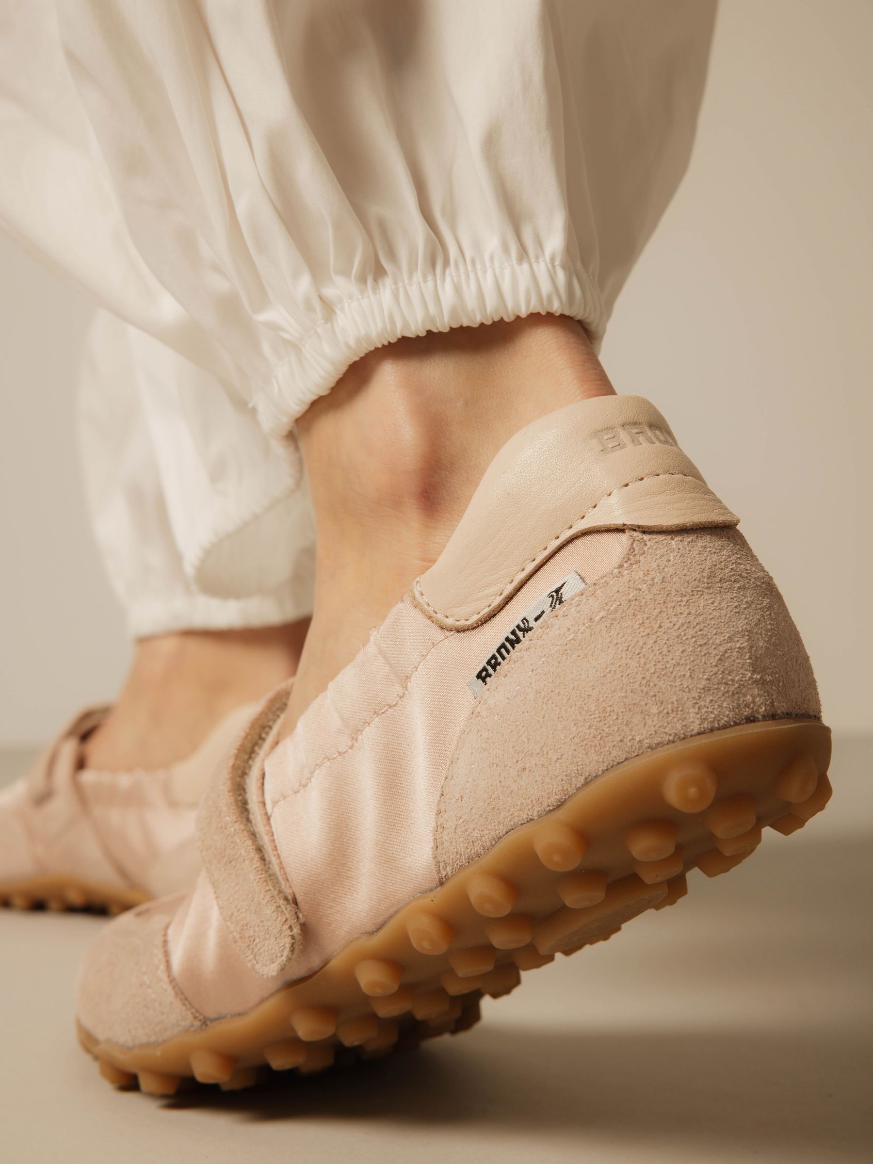 Buy Bronx Pink Gravity Leather Suede Sneakerina Shoes from Next