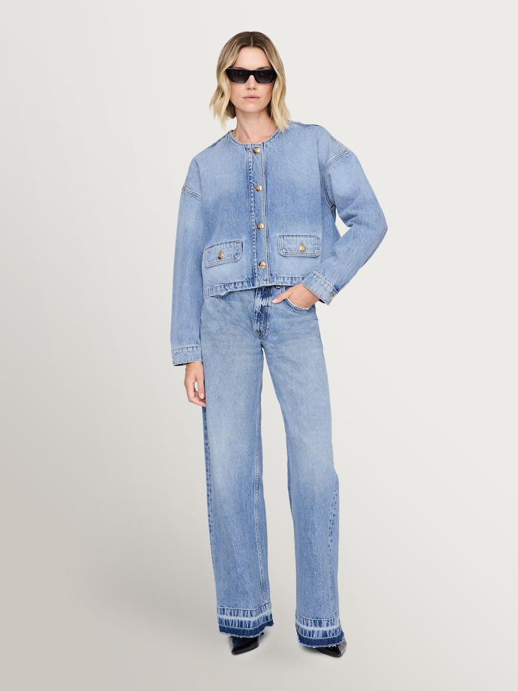 ANINE BING Blue Caspian Blanche Denim Jacket - Image 1 of 4