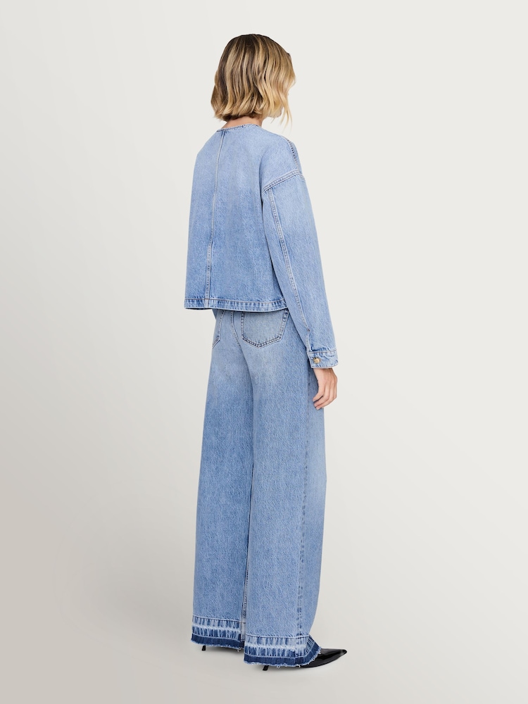 ANINE BING Blue Caspian Blanche Denim Jacket - Image 2 of 4