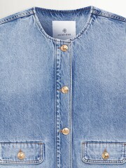 ANINE BING Blue Caspian Blanche Denim Jacket - Image 4 of 4