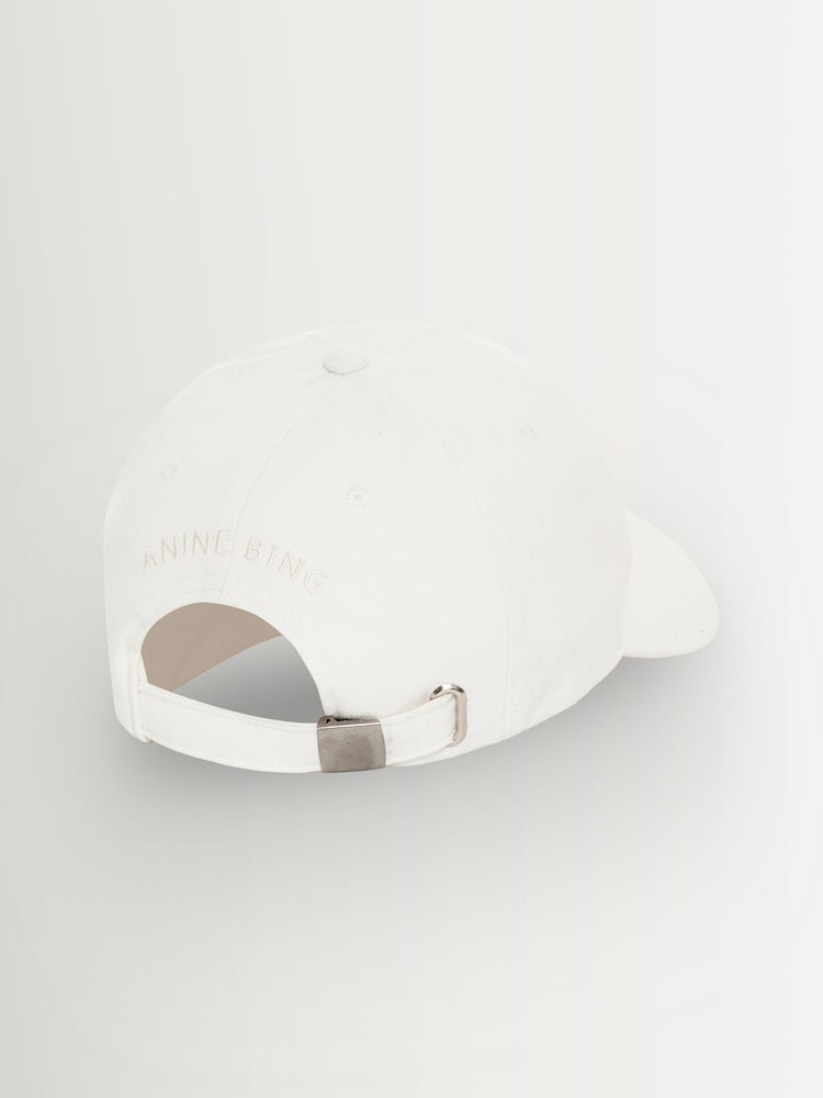 ANINE BING White Washed Smoke Jeremy Baseball Cap - Image 2 of 4