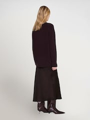 ANINE BING Brown Bar Silk Skirt - Image 2 of 4