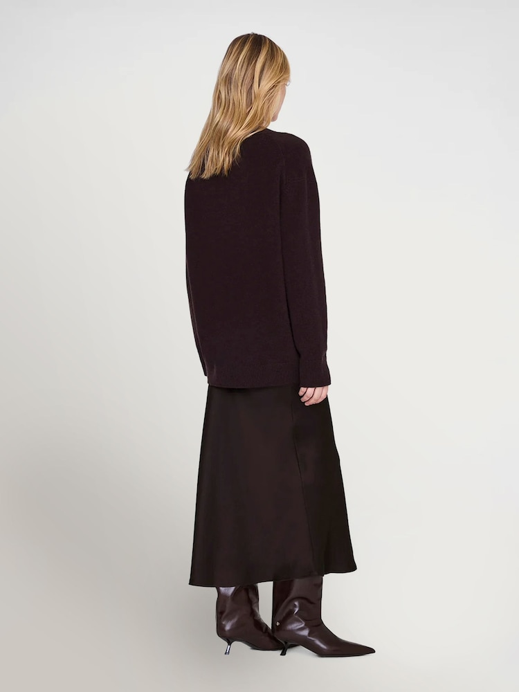 ANINE BING Brown Bar Silk Skirt - Image 2 of 4