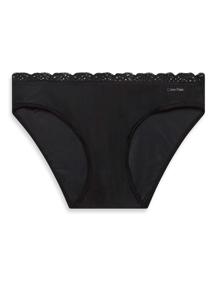 Calvin Klein Black Bikini Briefs Microfibre Stretch with Lace - Image 7 of 7 Calvin Klein Black Bikini Briefs Microfibre Stretch with Lace - Image 7 of 7