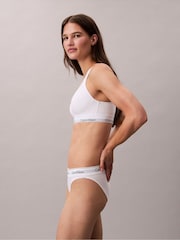 Calvin Klein White Lift Bralette - Icon Cotton Modal - Image 5 of 7