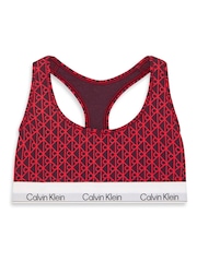 Calvin Klein Red Icon Cotton Modal Unlined Bralette - Image 7 of 7